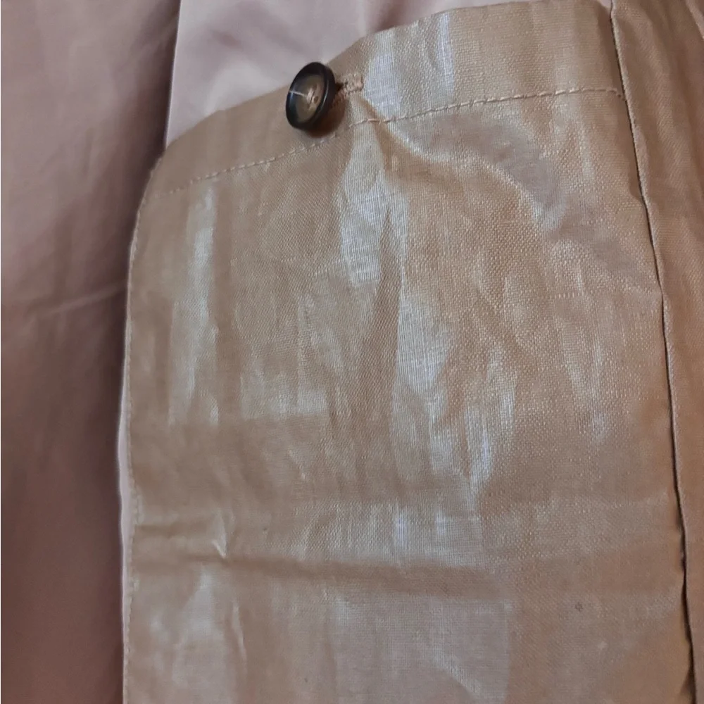 Garnet Hill Coated Tan Beige Rain Jacket 10